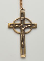 Full Rosary NeoCeltic Cross: Bronze with Connemara Marble