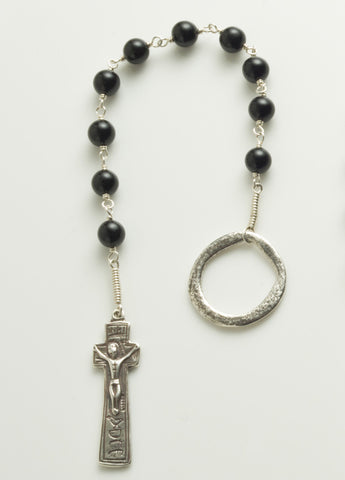 Penal Rosary: Sterling Silver with Black Onyx
