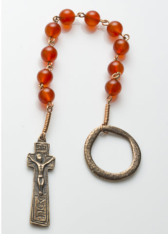 Penal Rosary: Bronze with Carnelian
