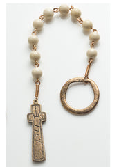 Penal Rosary: Bronze with Creamy Riverstone