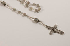 Pope Francis Full Rosary: Sterling Silver with Labradorite