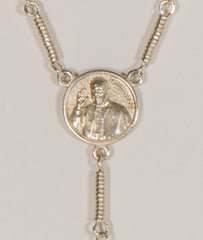 Pope Francis Full Rosary: Sterling Silver with Dumortierite