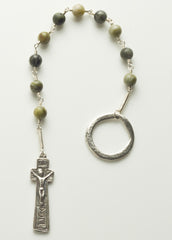 Penal Rosary: Sterling Silver with Connemara Marble