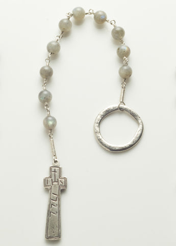 Penal Rosary: Sterling Silver with Labradorite