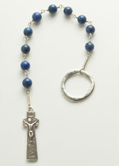 Penal Rosary: Sterling Silver with Dumortierite