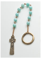 Penal Rosary: Bronze with Amazonite